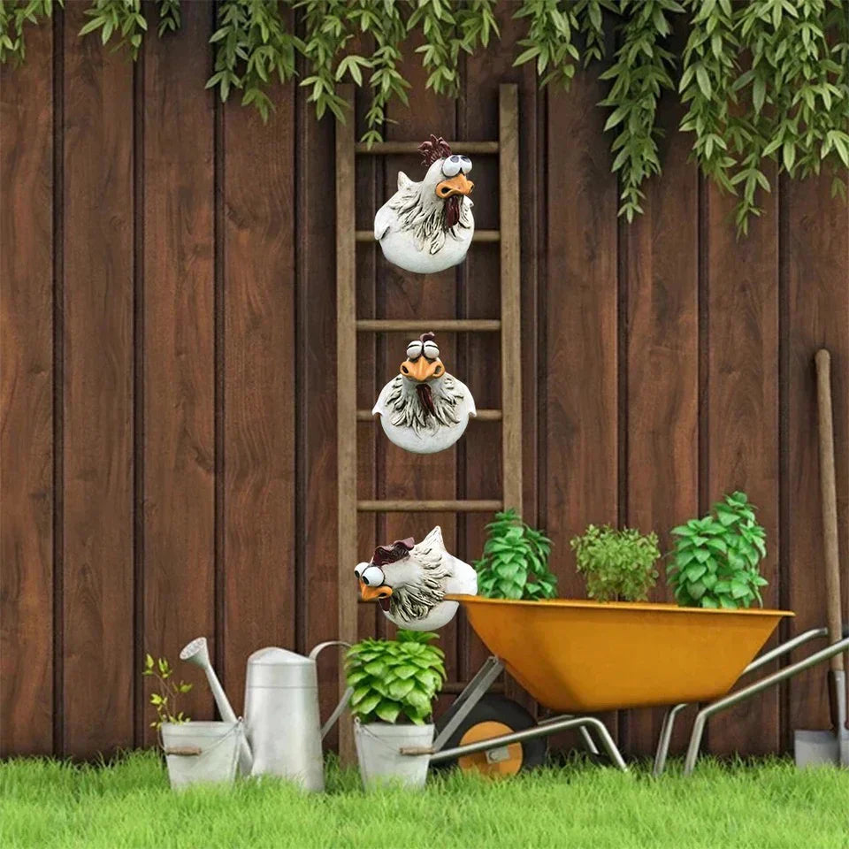 Hanging Chicken Garden Decoration