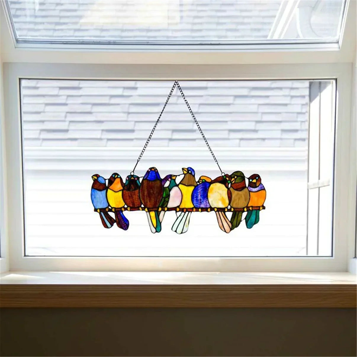 Stained Glass Art - 10 Birds